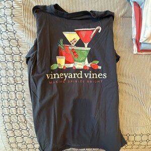 VINEYARD VINES BLUE CHRISTMAS LONG SLEEVE T-SHIRT, SIZE SMALL